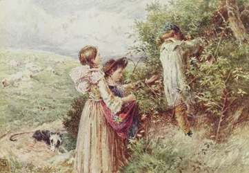 Barn som plockar björnbär, 1800-talet